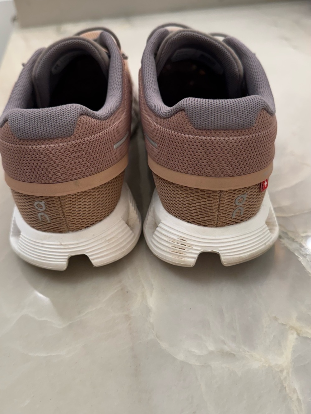 On Running Cloud Women's Running Shoes - Taupe Brown with Gray Accents - Picture 3 of 4